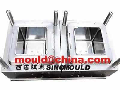 box mould 2 cavities with PP transparent injection molding